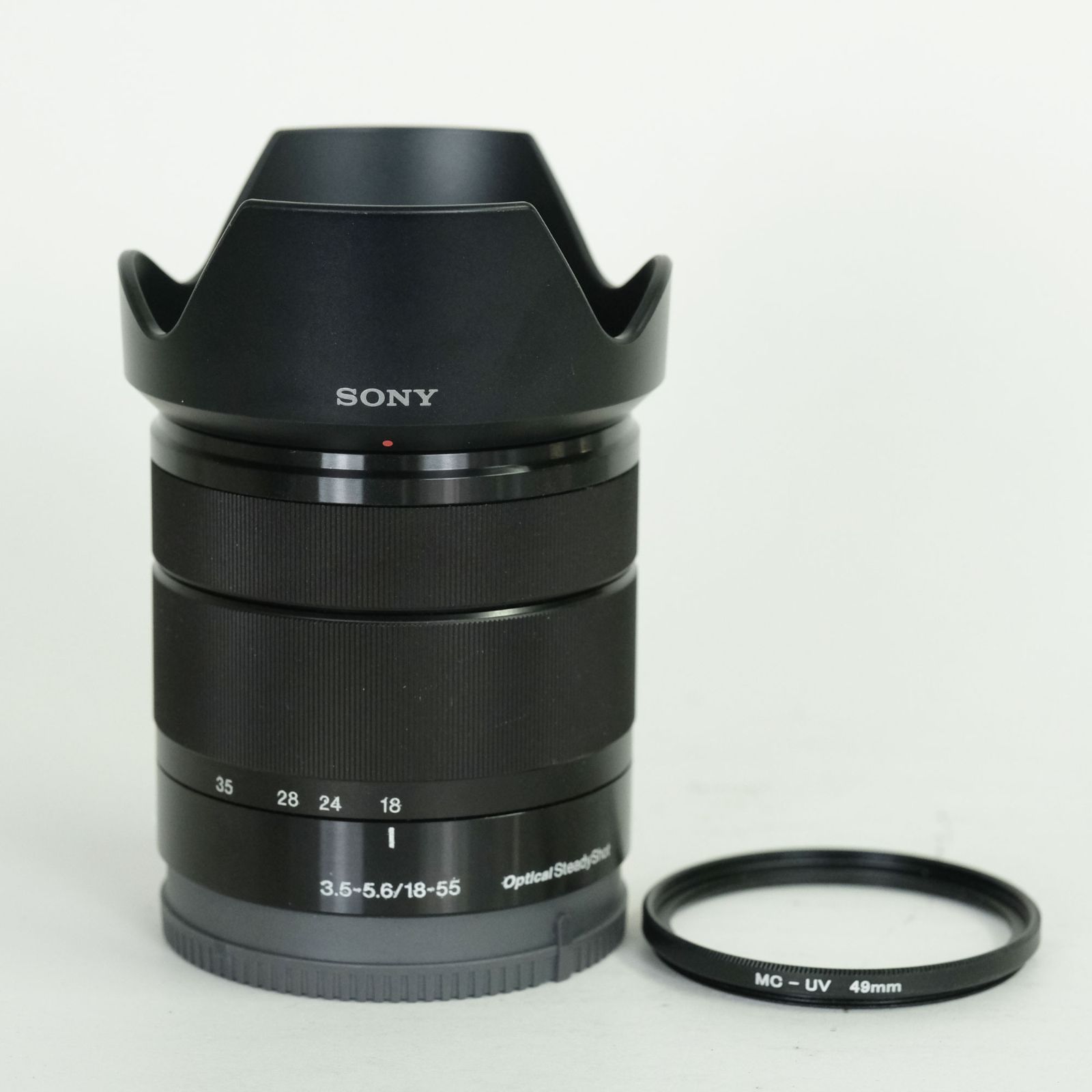 美品 | フィルター付] SONY E 18-55mm F3.5-5.6 OSS SEL1855 ブラック 