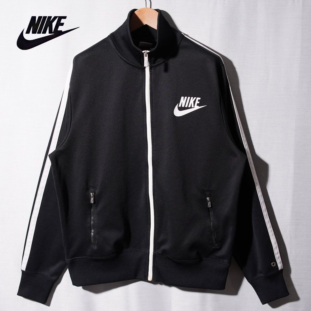 ナイキ NIKE トラックジャケット XL ブラック ホワイト スウッシュ 