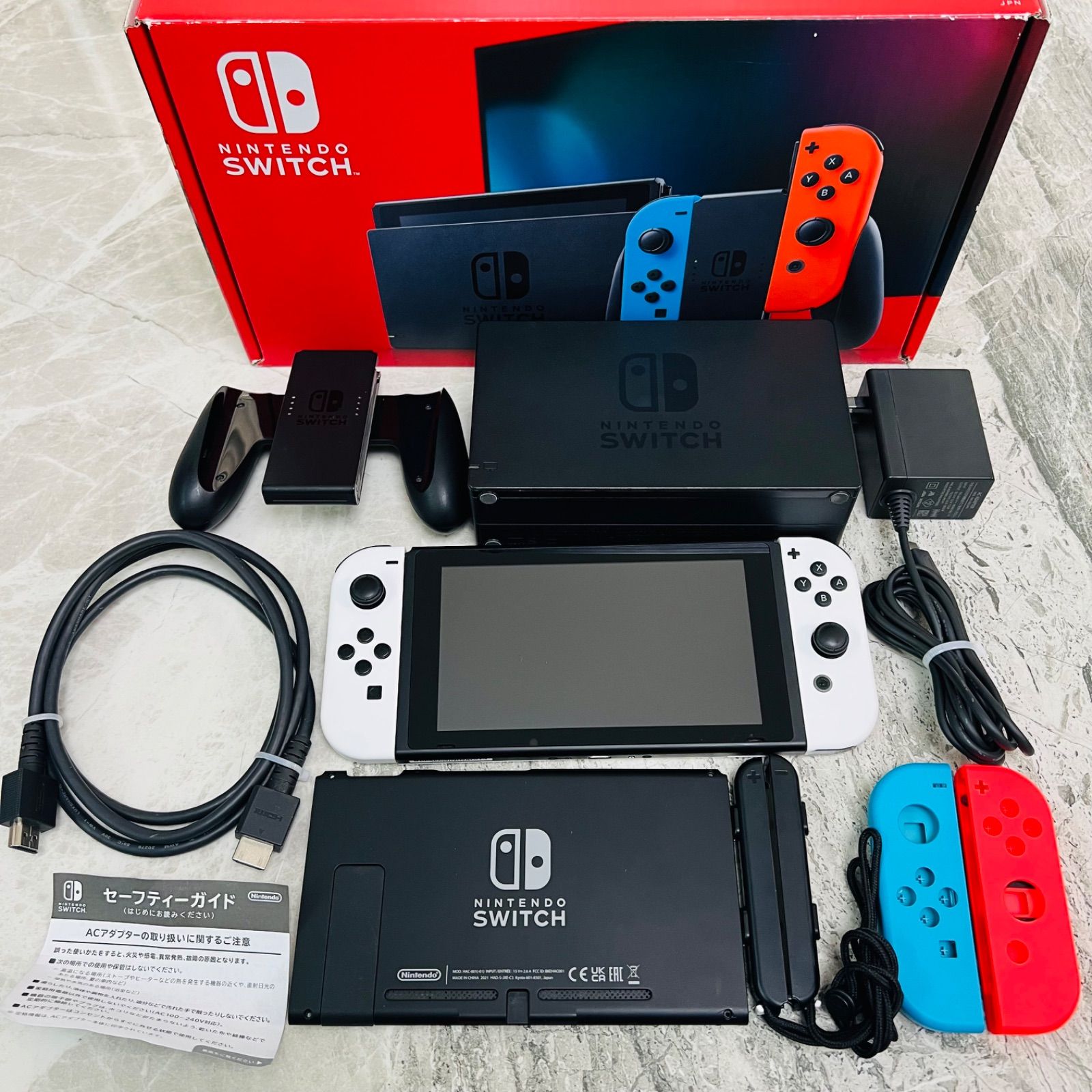 完動品】Nintendo Switch スイッチ 本体 バッテリー強化版 2021年製 箱