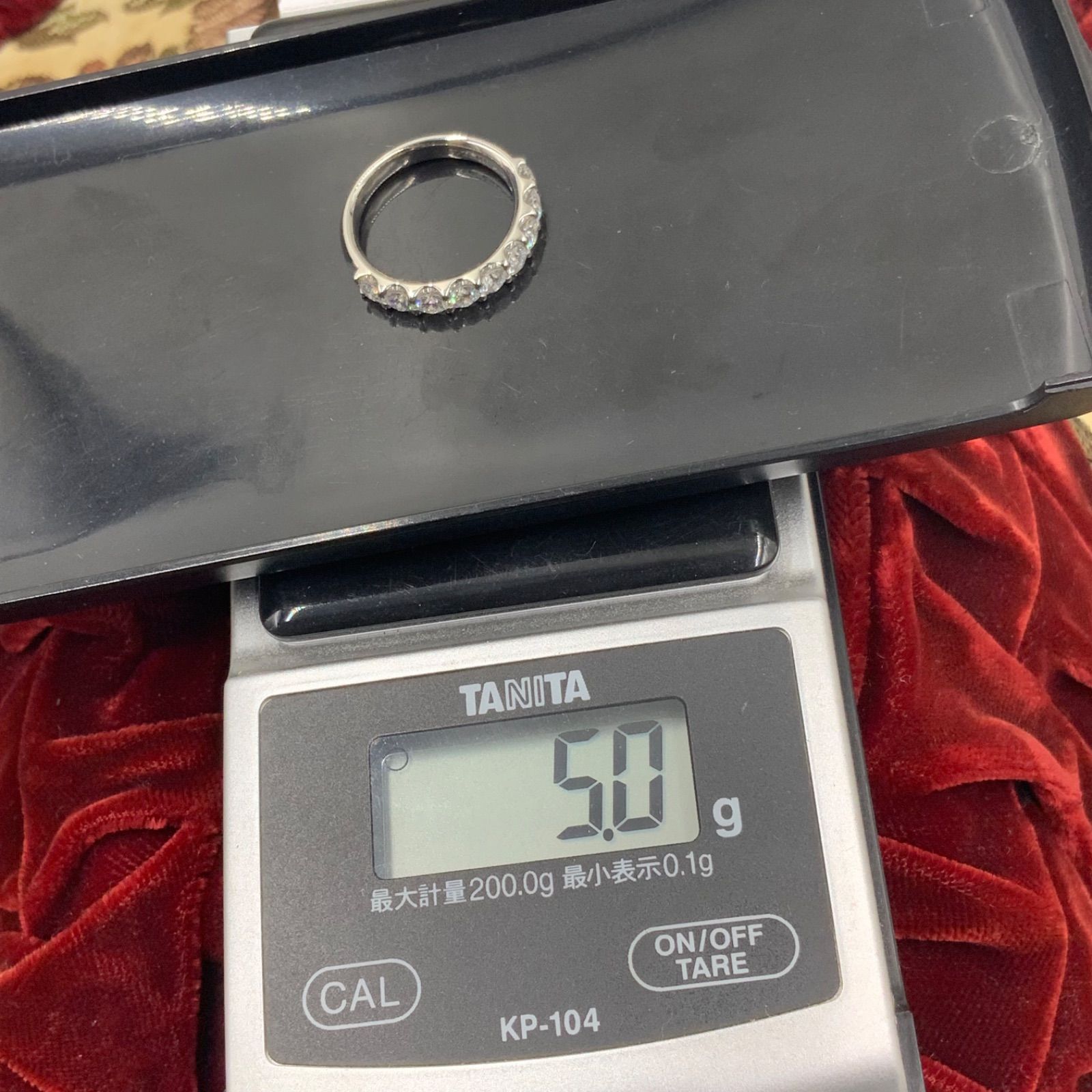 Pt900 ハーフエタニティリング　1ctup 5g 約10号　鑑定書付付 Pt900 ハーフエタニティリング 1ctup 5g 約10号 鑑定書付付｜Yahoo