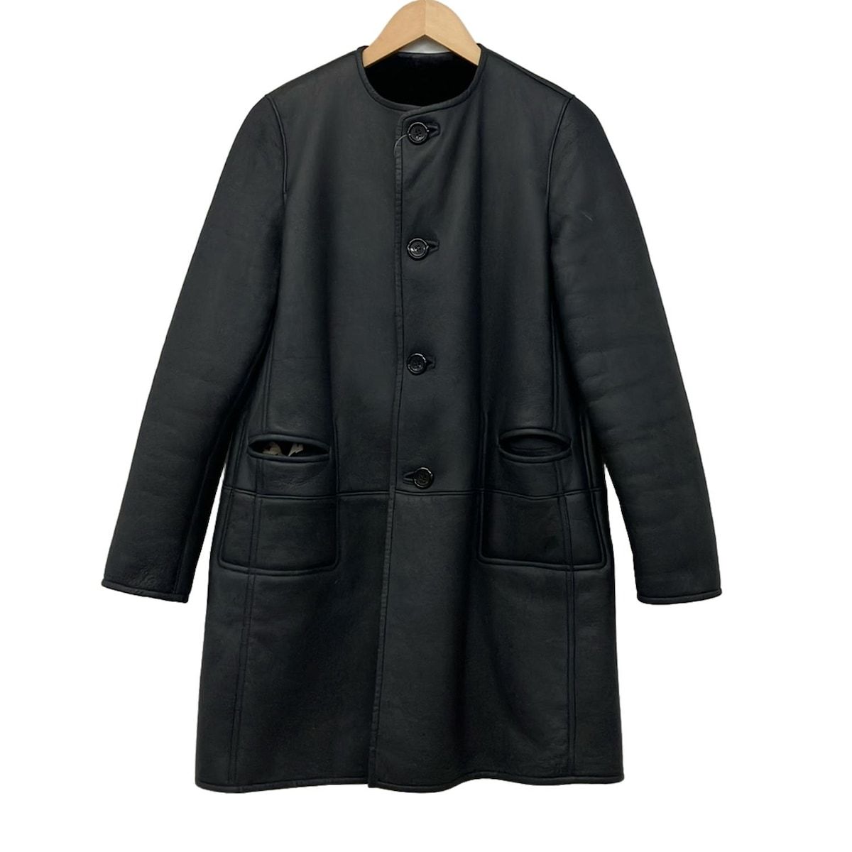 マルニ MARNI ムートンジャケット 七分袖 アウター 茶 ブラウン 