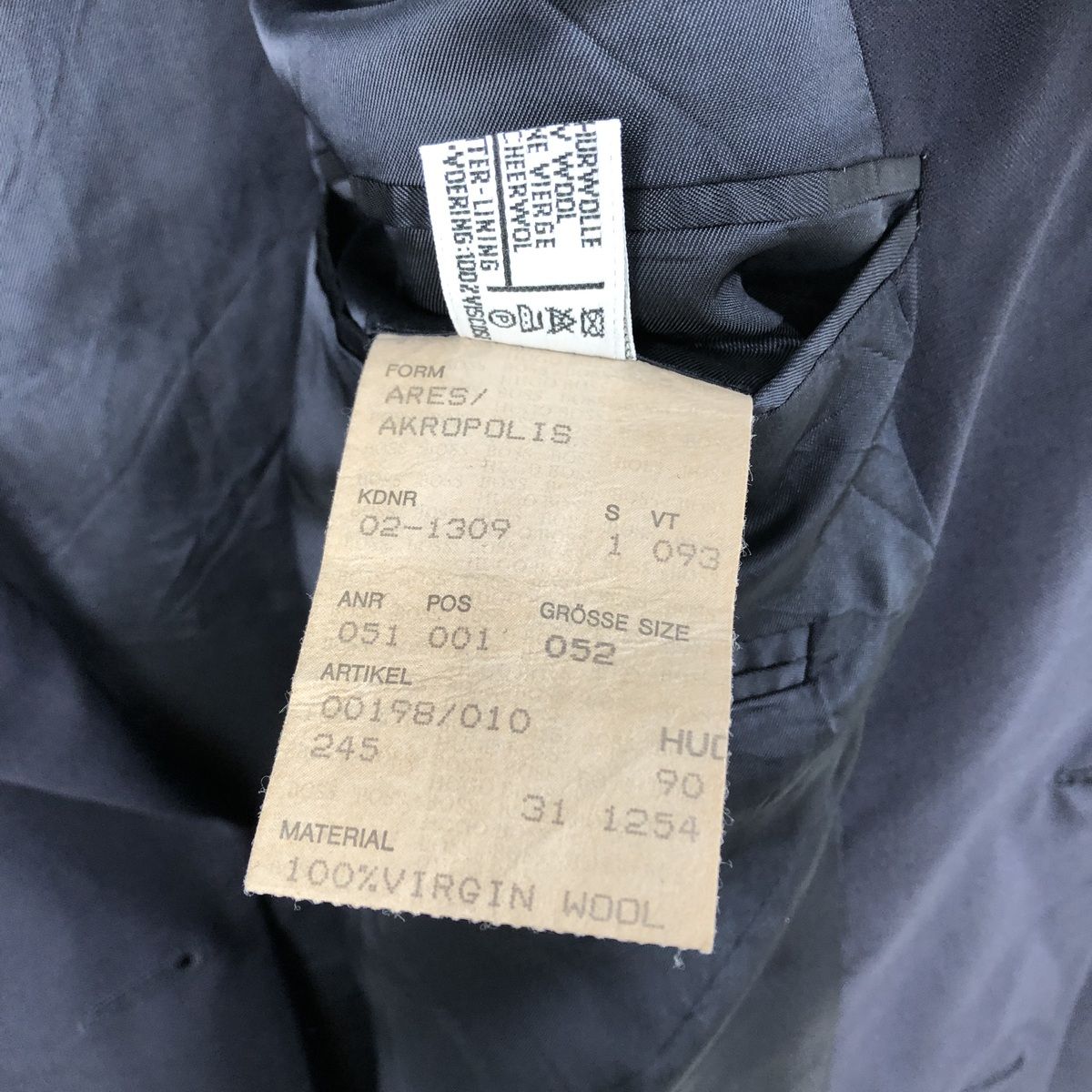 古着 ヒューゴボス HUGO BOSS ピークドラペル ダブルブレスト ウール