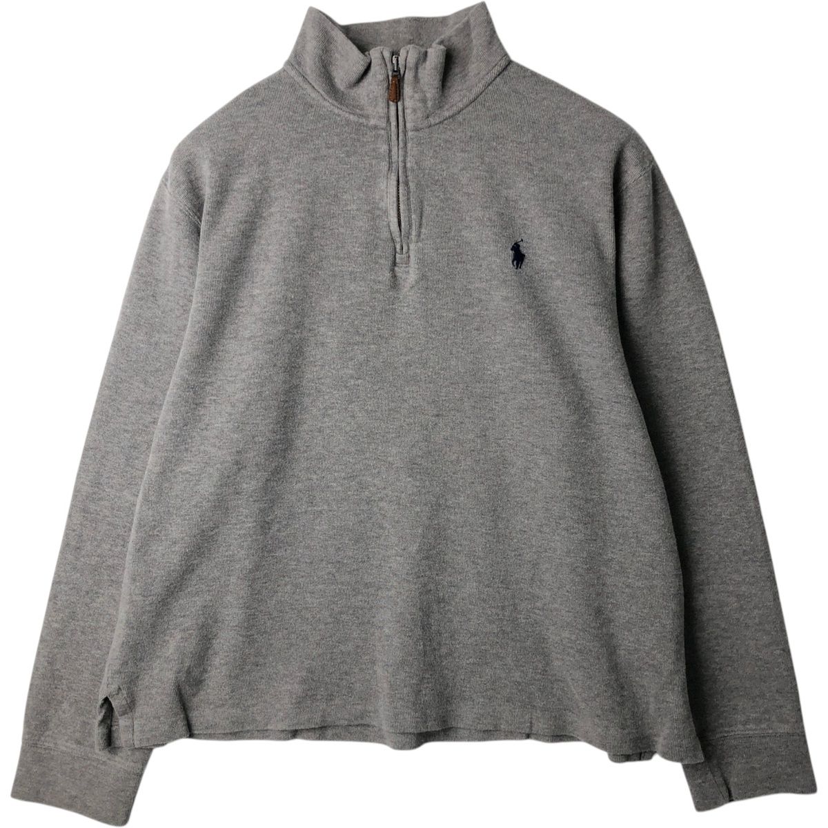 古着 ラルフローレン Ralph Lauren POLO RALPH LAUREN リブ編み ハーフジップスウェットシャツ トレーナー メンズM相当/eaa629568 古着 ラルフローレン Ralph Lauren POLO RALPH LAUREN リブ編み ハーフ