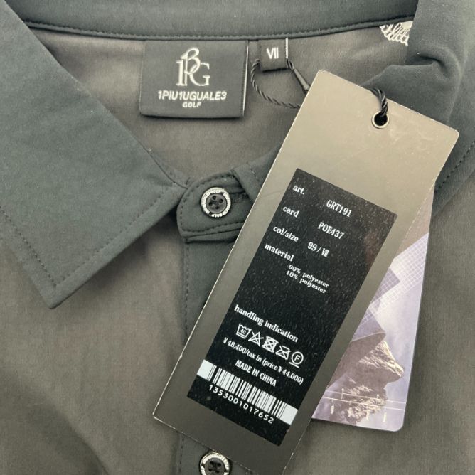 新品 1PIU1UGUALE3 GOLF L/S POLO STRIPE SWITCH スウィッチストレッチ