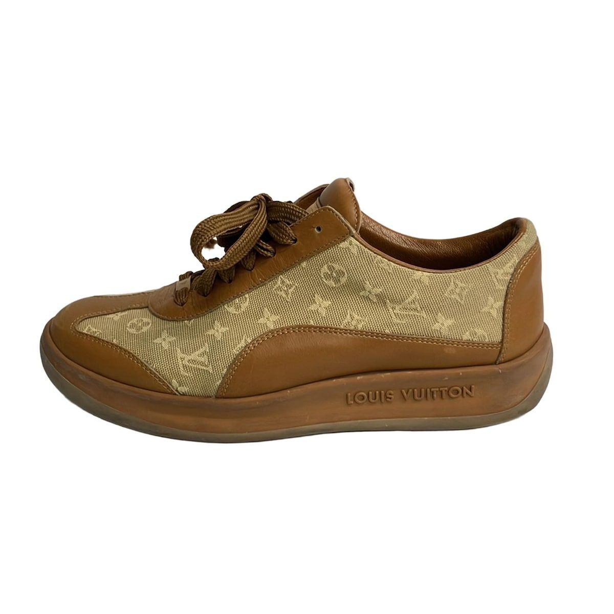 LOUIS VUITTON(ルイヴィトン) スニーカー 37 レディース - ベージュ 