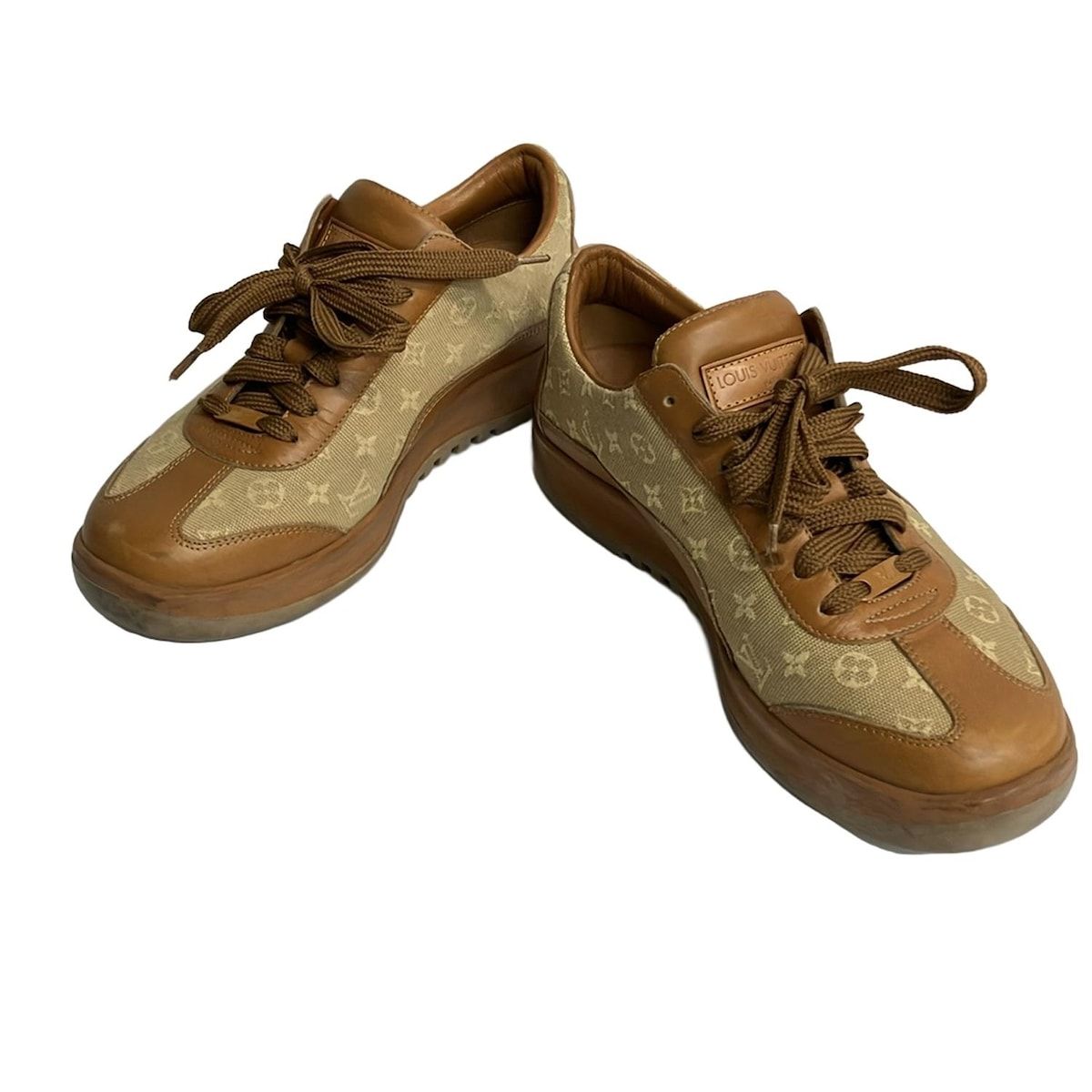 LOUIS VUITTON(ルイヴィトン) スニーカー 37 レディース - ベージュ 