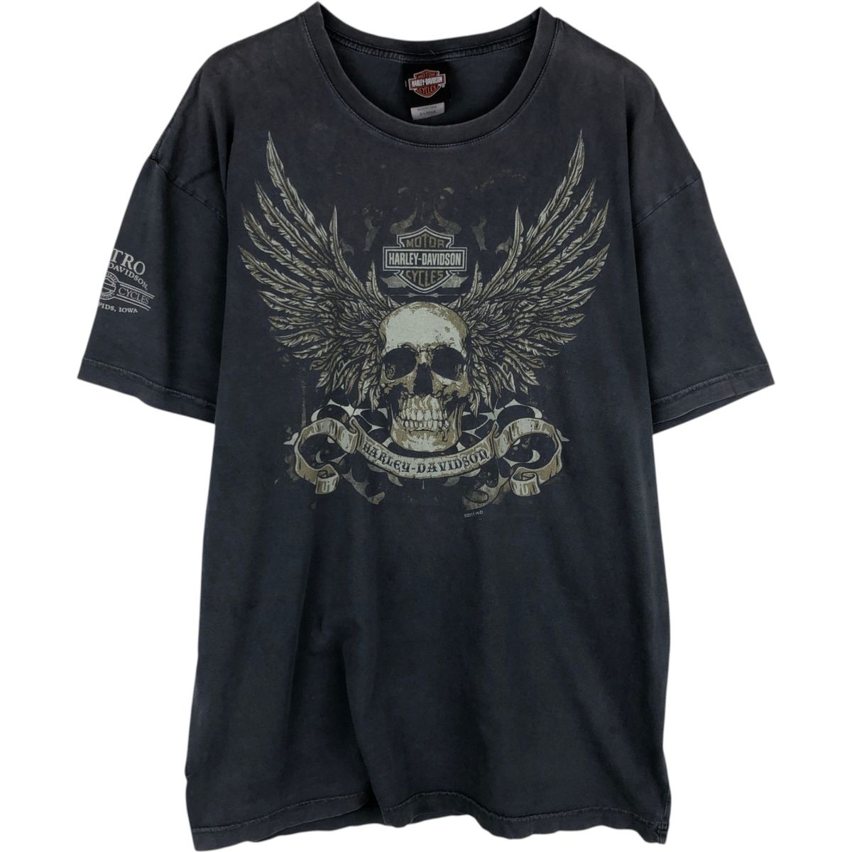 古着 ハーレーダビッドソン Harley-Davidson ドクロ柄 スカル柄 スカル 