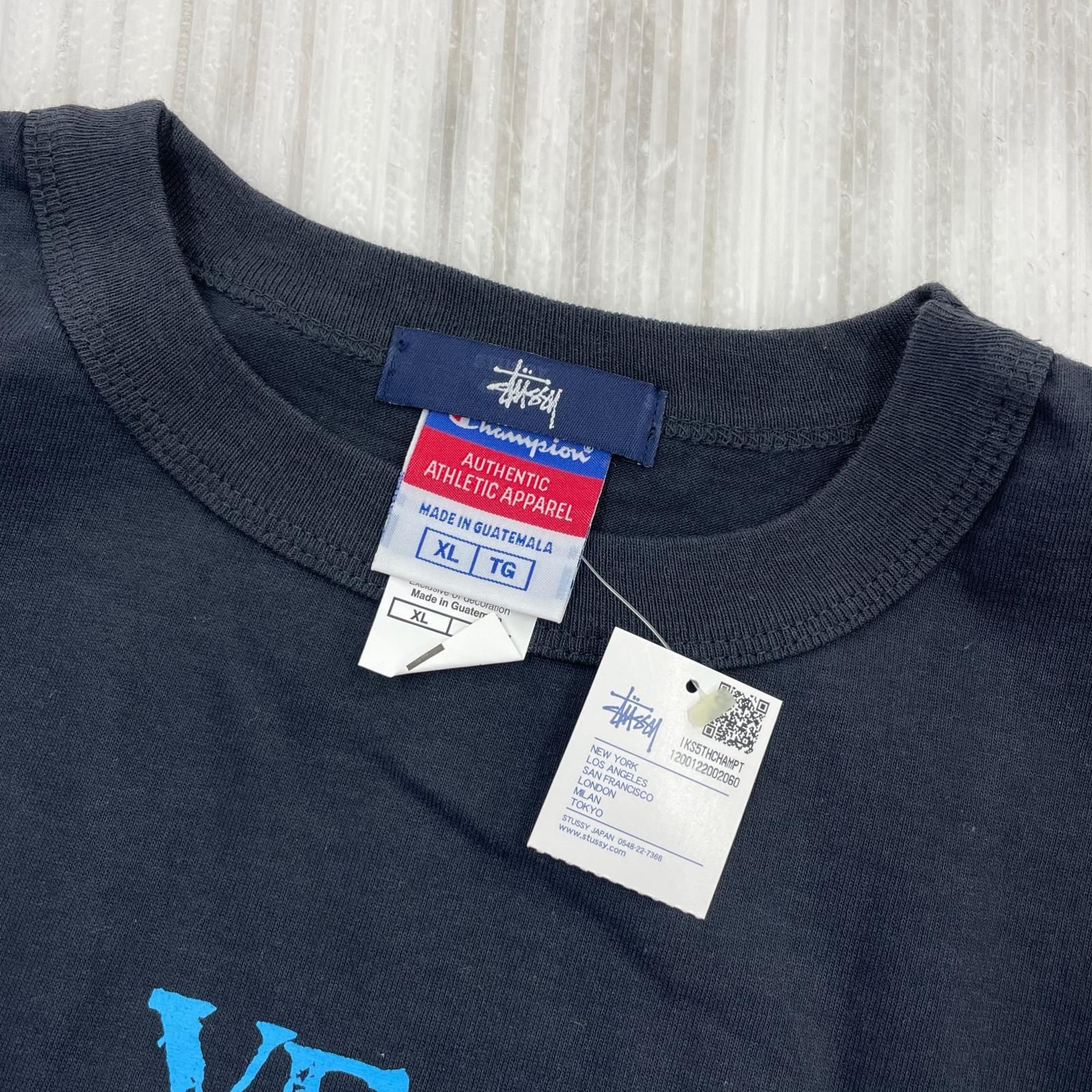 STUSSY Champion ｲｸｽﾋﾟｱﾘﾁｬﾌﾟﾄ限定 Tｼｬﾂ ﾌﾞ ﾗｯｸ XL STUSSY Champion 