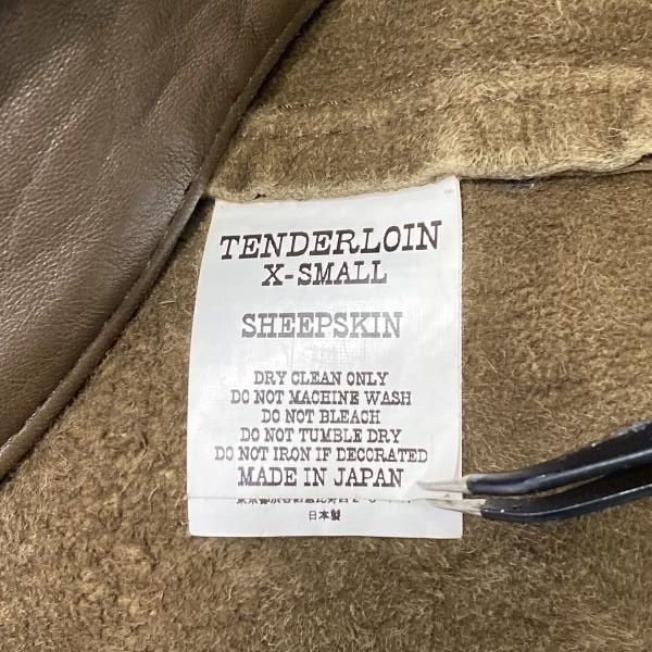 中古】TENDERLOIN 3rd シープスキン レザージャケット サイズXS