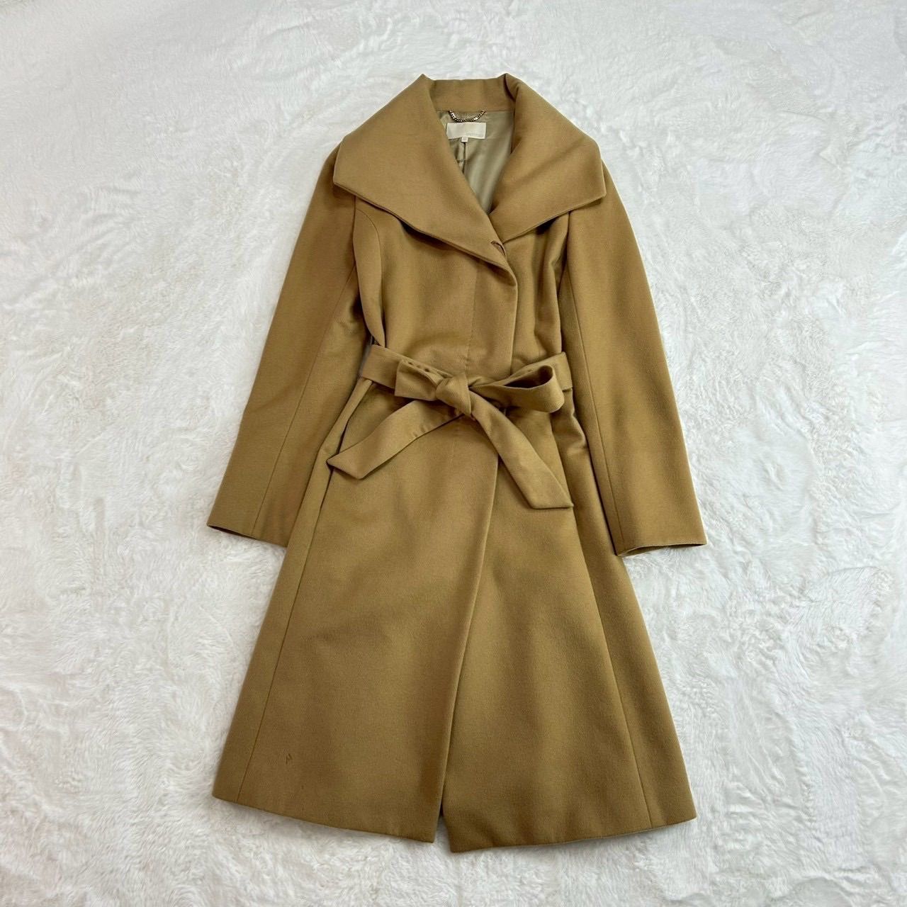 【未使用】UNTITLED カシミヤ100% ウエストリボン付きコート 美USED 日本製 UNTITLED Cashmere 100% Coat アンタイトル コート