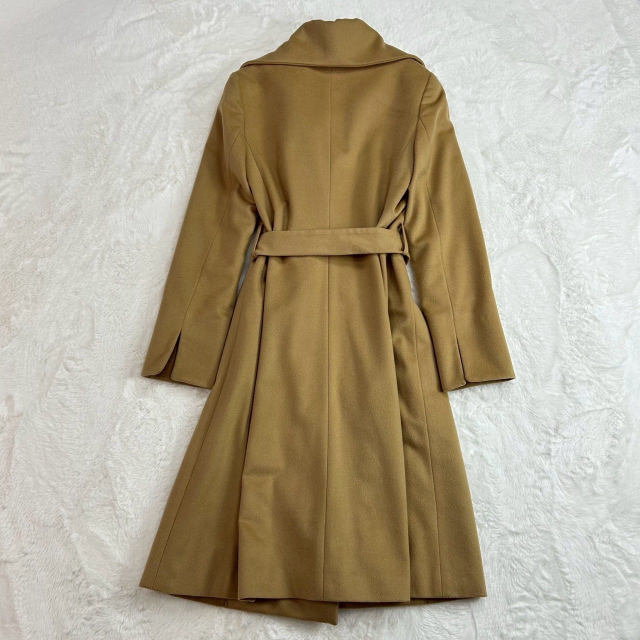 【未使用】UNTITLED カシミヤ100% ウエストリボン付きコート 美USED 日本製 UNTITLED Cashmere 100% Coat アンタイトル コート