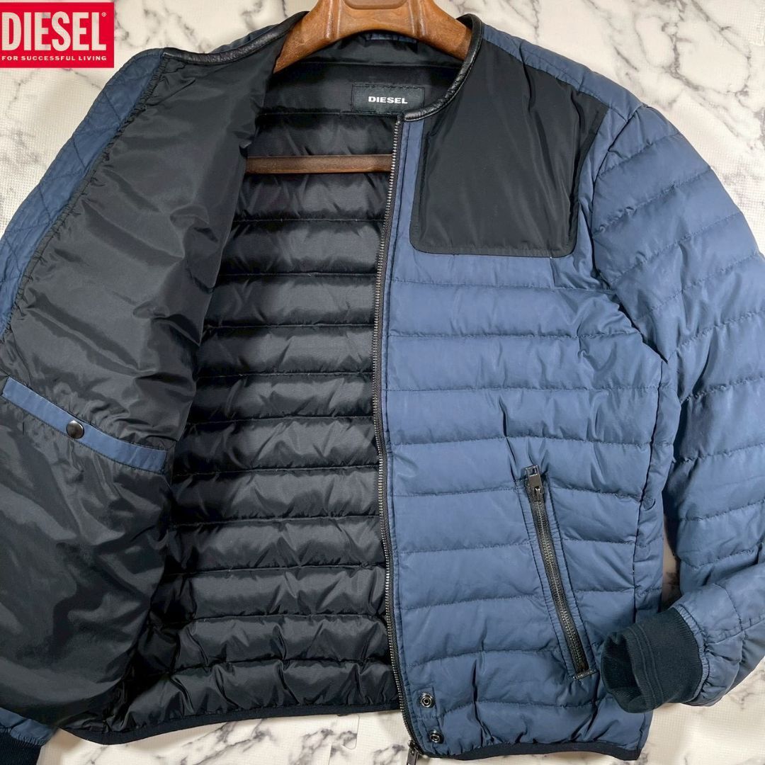 DIESEL ディーゼル ダウンジャケット ネイビー メンズ S ダウン