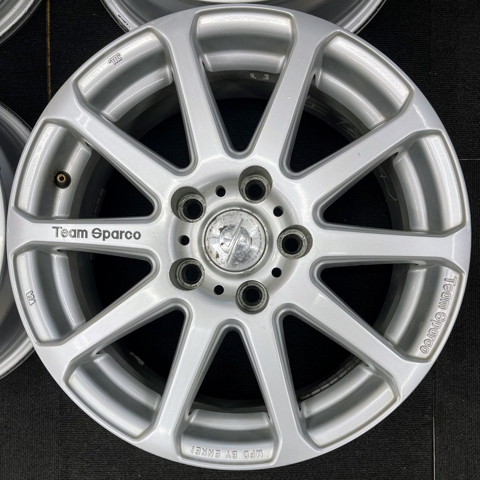送料無料】【16×6.5JJ+45】中古 ホイール 4本セット ENKEI Team 