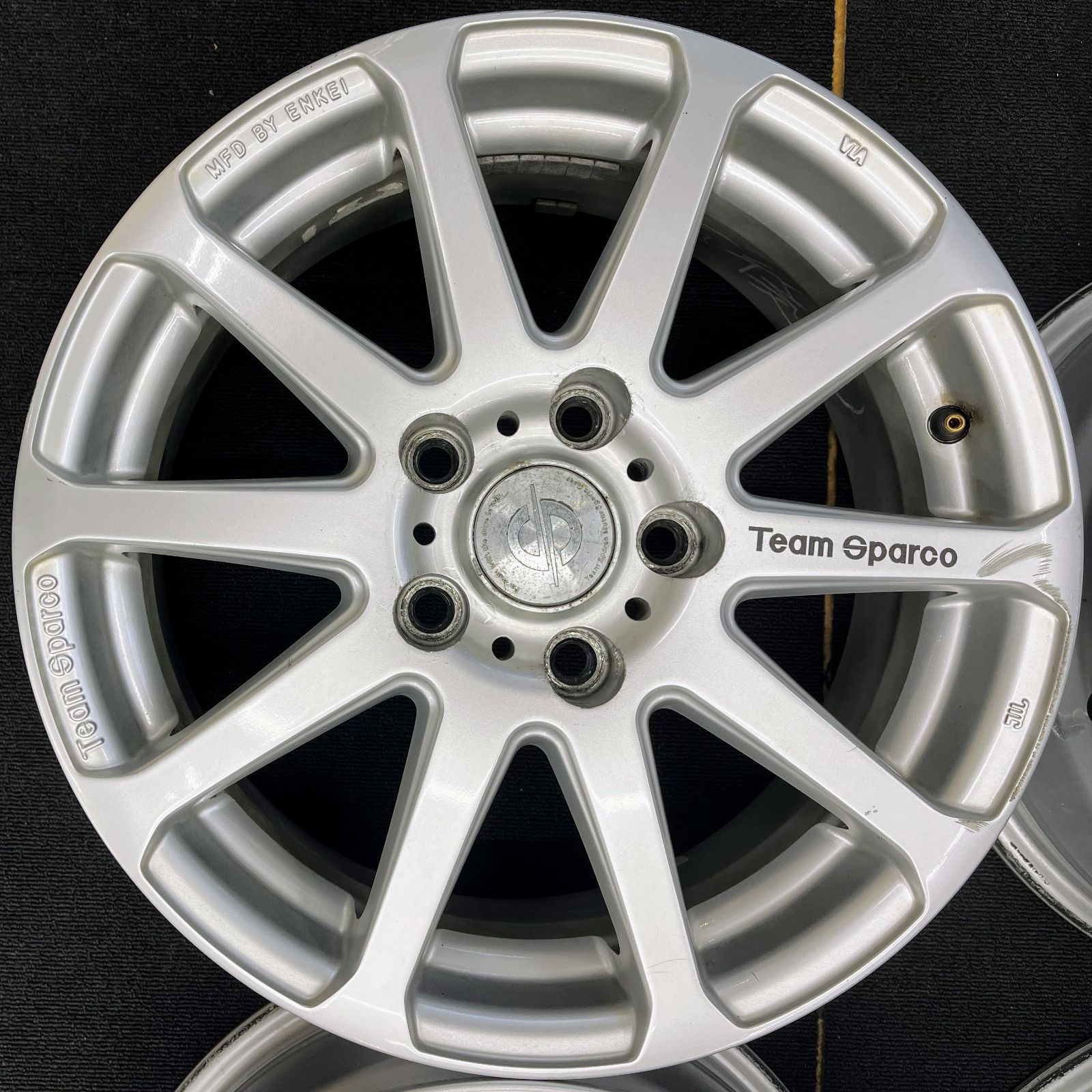 送料無料】【16×6.5JJ+45】中古 ホイール 4本セット ENKEI Team 