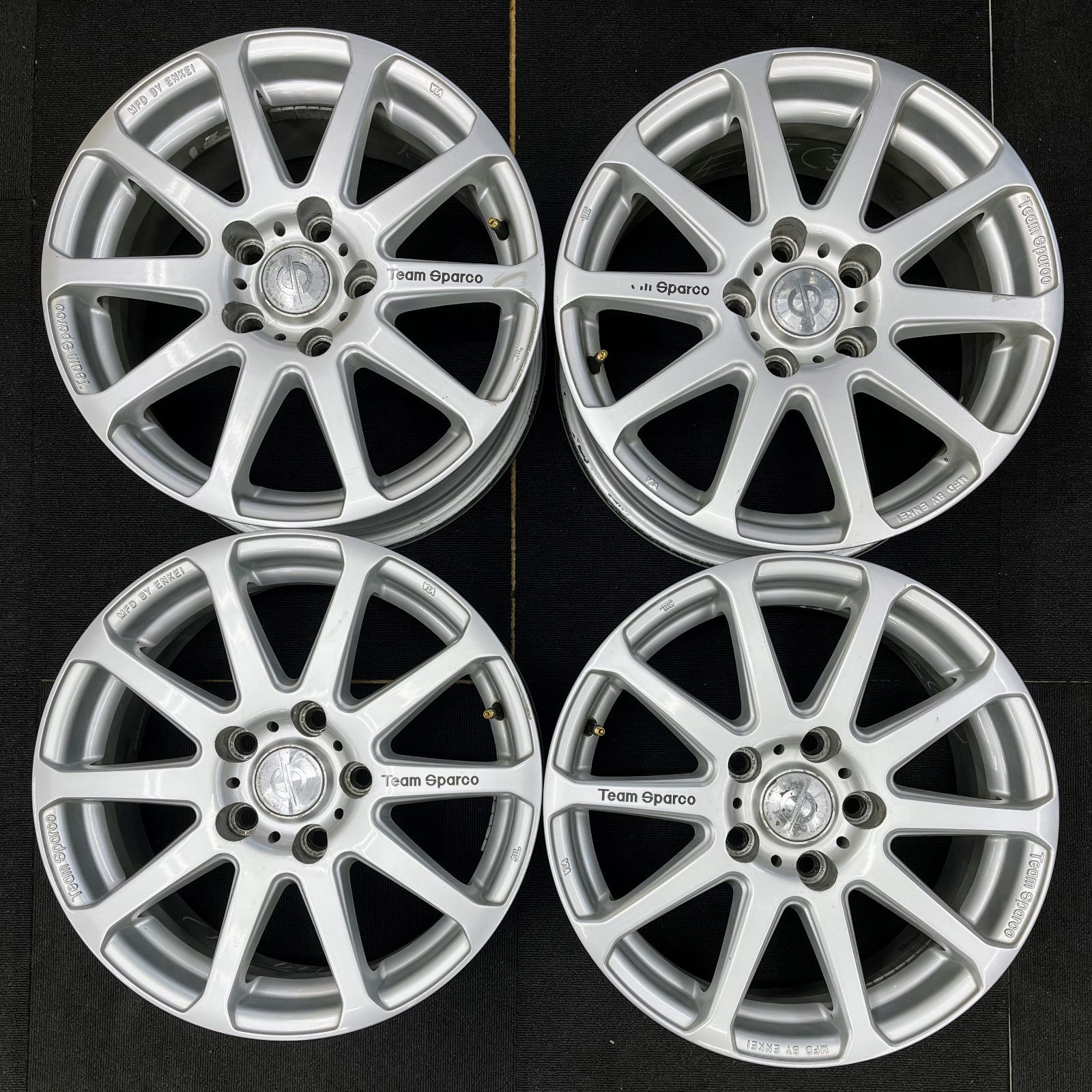 送料無料】【16×6.5JJ+45】中古 ホイール 4本セット ENKEI Team