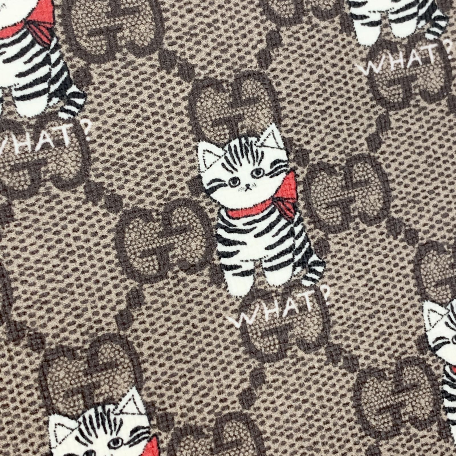 グッチ GUCCI チルドレン 605614 PVC ハンドバッグ ベージュ ネコ 猫 