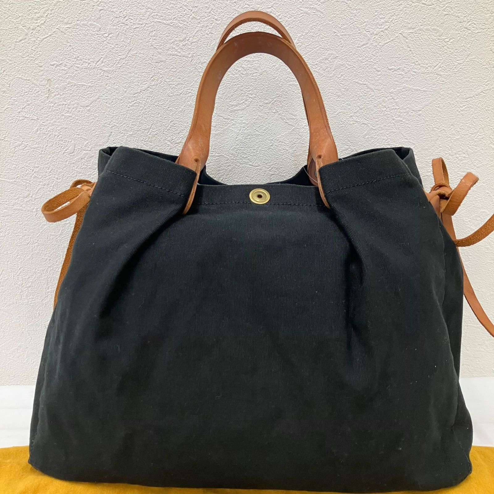 427 IL BISONTE イルビゾンテ ハンドバッグ キャンバス レザー 