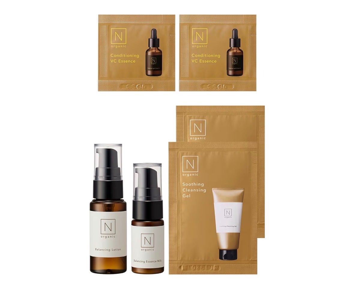 【4点セット】N organic Basic 化粧水・美容乳液・美容液 パワーアップ乳液】N organic Basic トライアルセット （化粧水 新