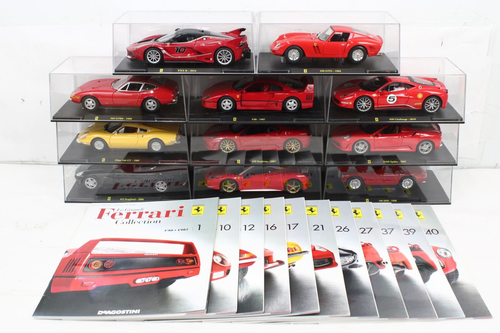 De Agostinile Grandi Ferrari Collection 11 Car Model Figure Hobby with Case ITIWKQHECBPF-D-J10-Byebye