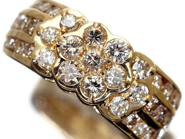 ジュエリー極】ジュエリーマキ 豪華フラワーデザイン輝く！良質天然