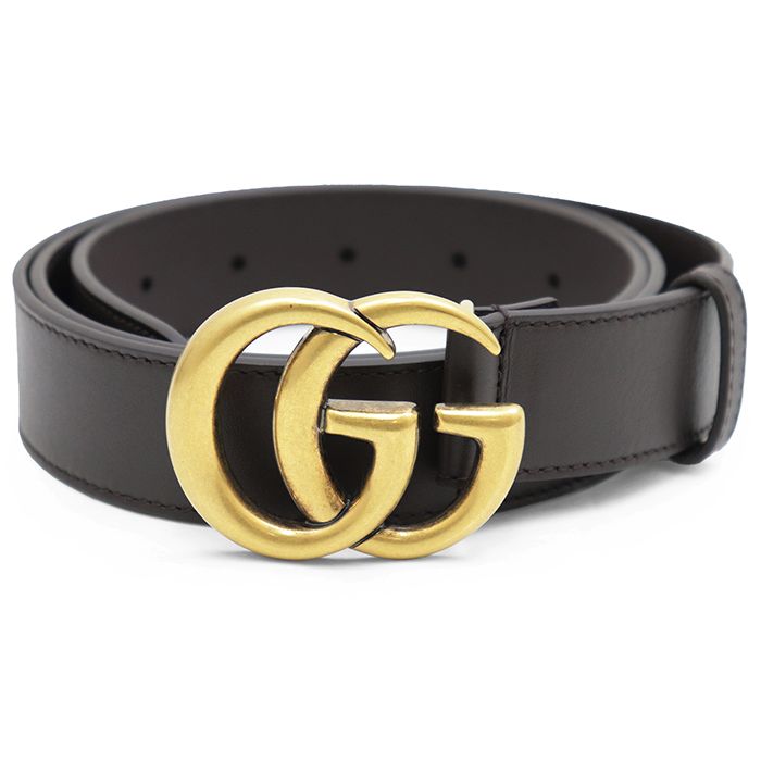 【美品】GUCCI グッチ レザーベルト サイズ 100・40 メンズ GG ロゴ ゴールドバックル 小物 ブラウン 茶色 イタリア製 454516 GUCCI - 【美品】GUCCI グッチ レザーベルト サイズ 100・40 メンズ GG