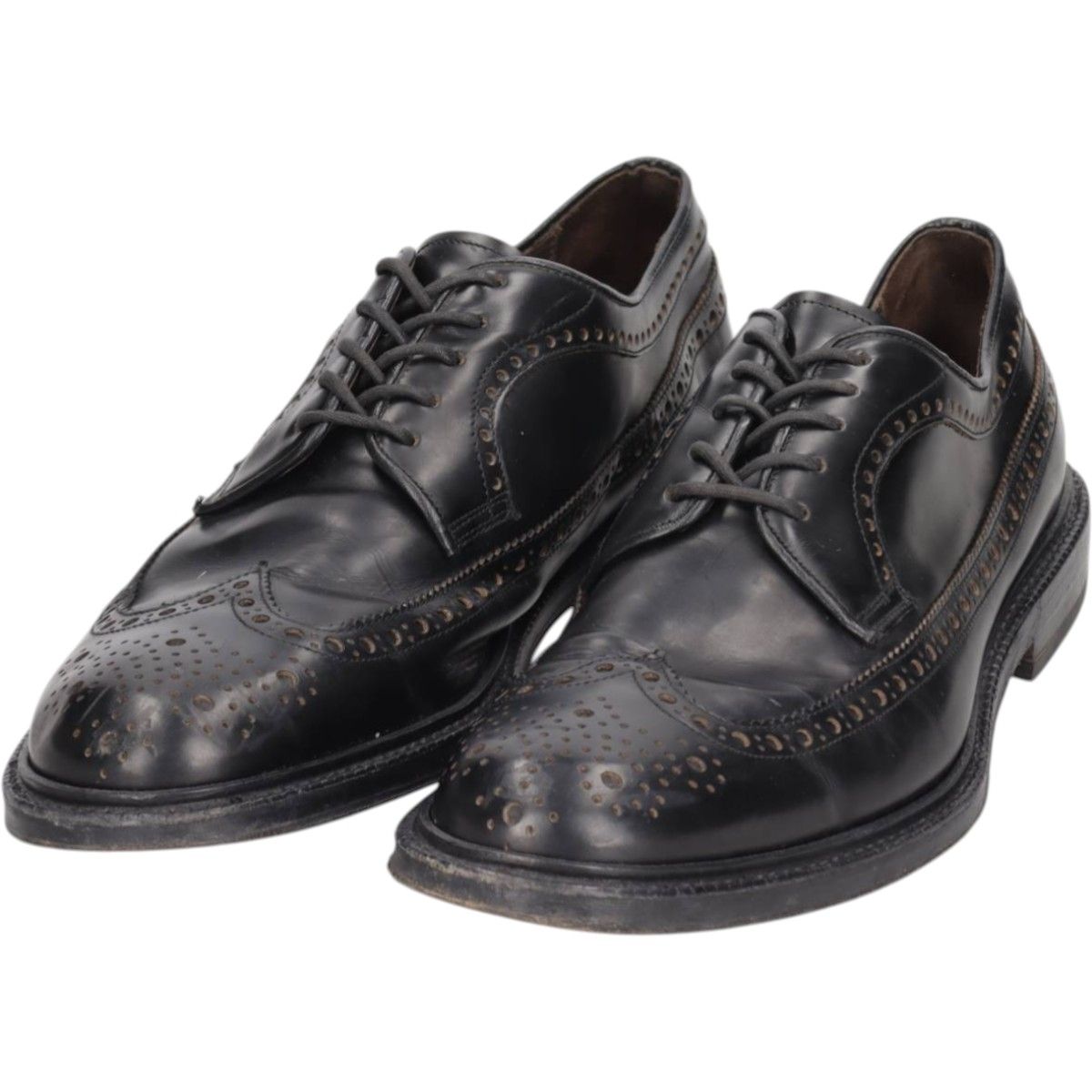 古着 グリーン ジョージ GREEN E フルブローグ ウイングチップシューズ イタリア製 8 1/2 メンズ28.5cm相当/saa015022 古着 グリーン ジョージ GREEN GEORGE フルブローグ ウイングチップ