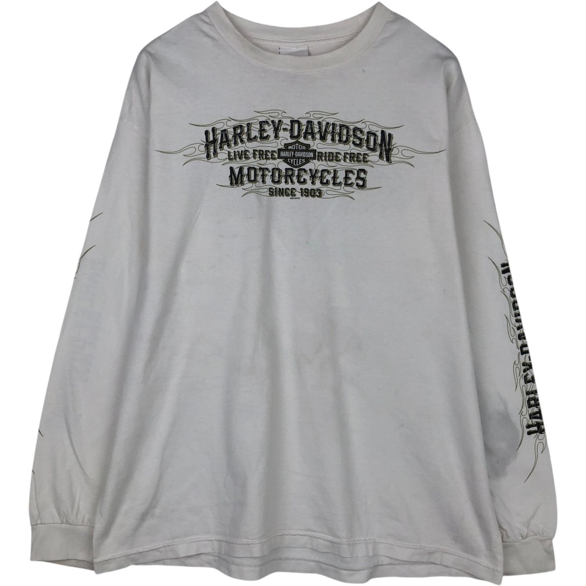 古着 ハーレーダビッドソン Harley-Davidson ファイヤーパターン 