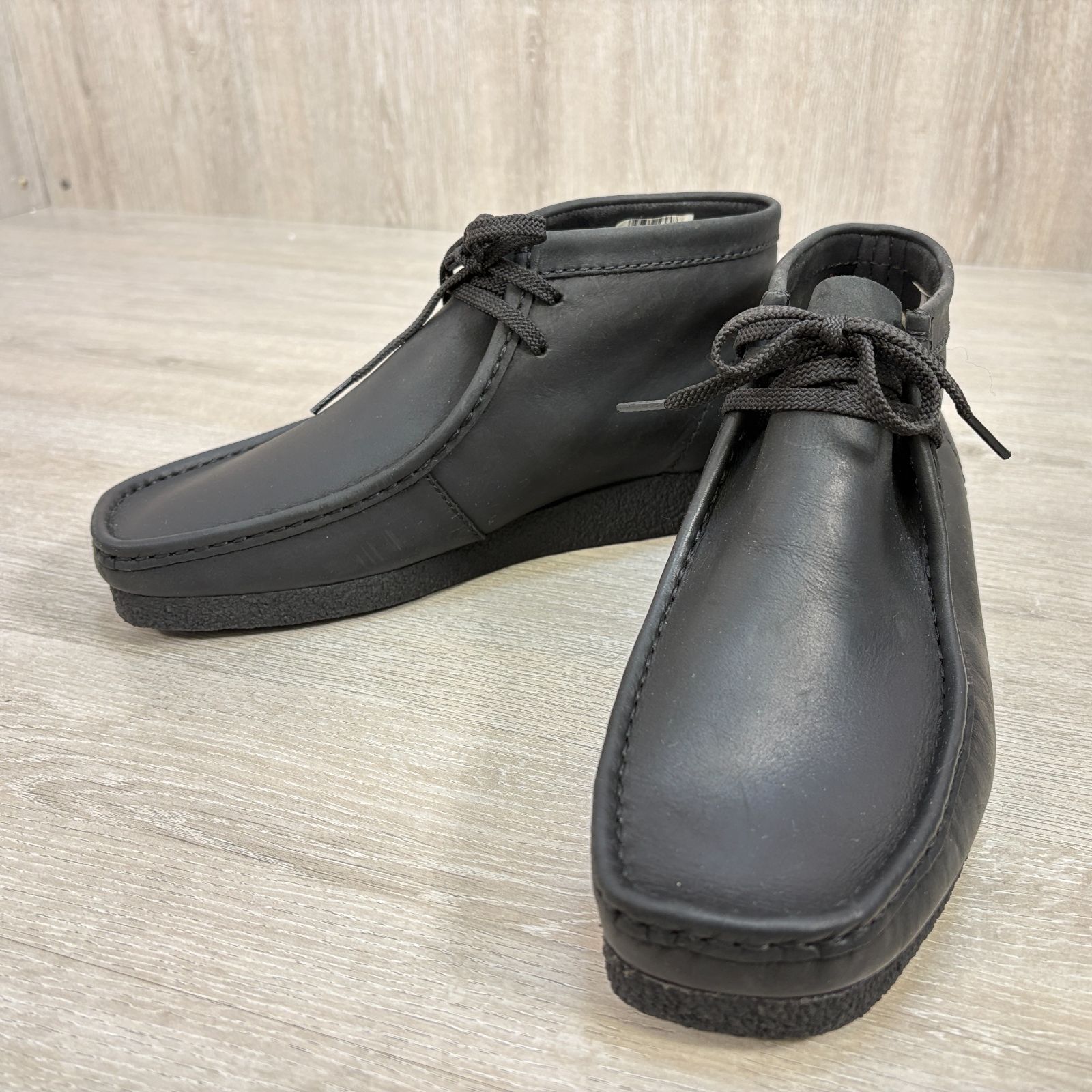 Clarks クラークス ワラビーブーツ ブラック レザー 27.5cm メンズ 