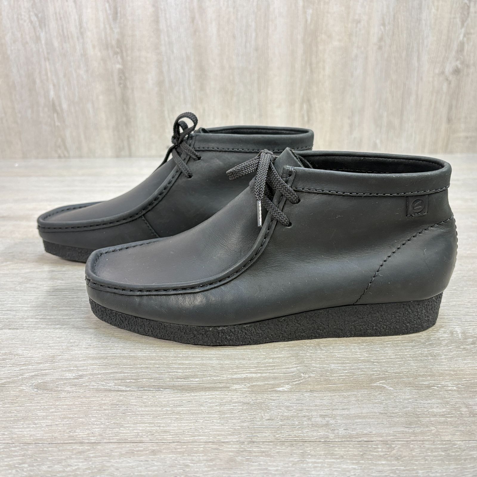 Clarks クラークス ワラビーブーツ ブラック レザー 27.5cm メンズ 