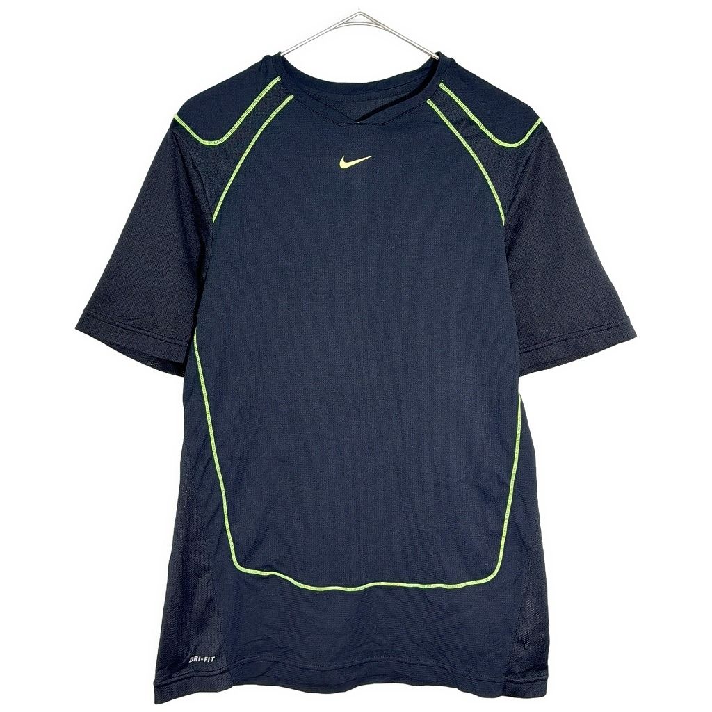 NIKE ナイキ ワンポイントロゴ メッシュＴシャツ スポーツ ブラック(レディース XL)中古 古着 X7516 NIKE ナイキ ワンポイントロゴ メッシュTシャツ スポーツ ブラック