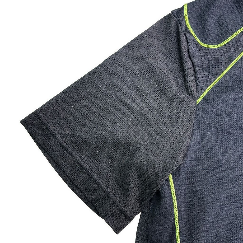 NIKE ナイキ ワンポイントロゴ メッシュＴシャツ スポーツ ブラック(レディース XL)中古 古着 X7516 NIKE ナイキ ワンポイントロゴ メッシュTシャツ スポーツ ブラック