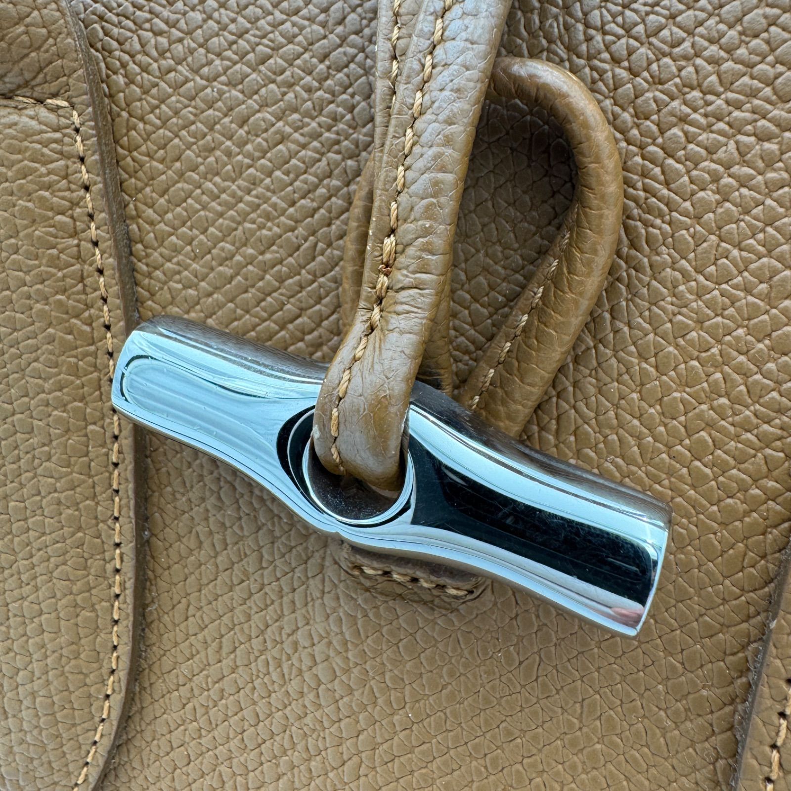 LONGCHAMP ロゾ S 2WAY ハンドバッグ レザー ブラウン ショルダー付 