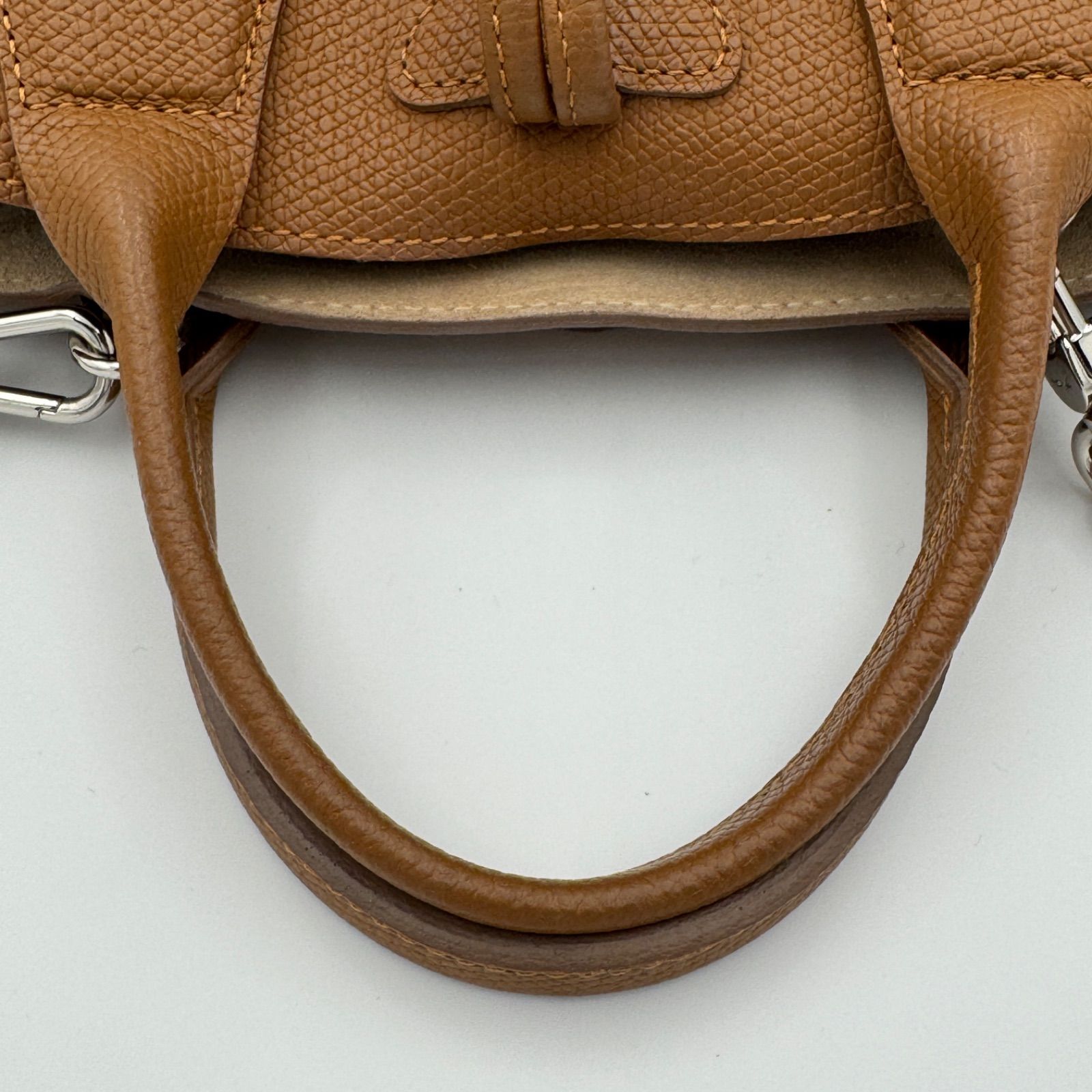 LONGCHAMP ロゾ S 2WAY ハンドバッグ レザー ブラウン ショルダー付 