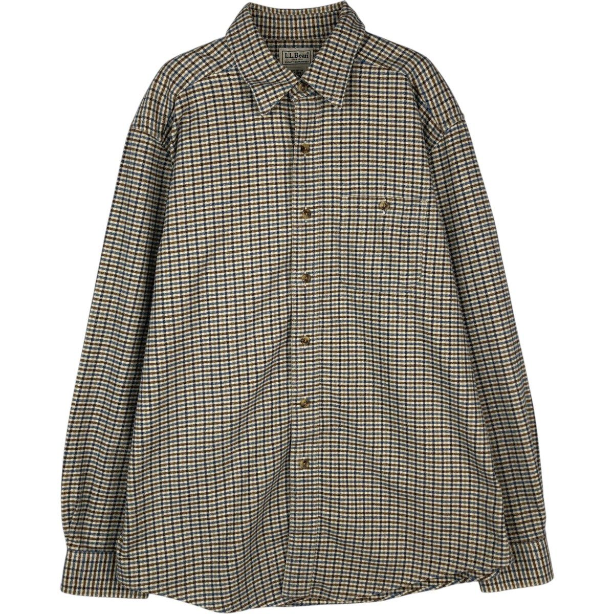 古着 90~00年代 エルエルビーン L.L.Bean 長袖 フランネルチェック 