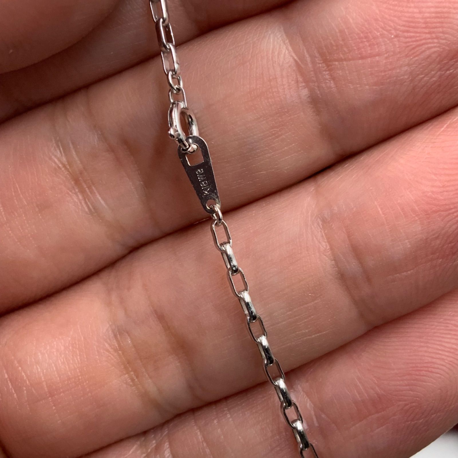 K18WG ホワイトゴールド ネックレス ダイヤ0.8ct 7.5g 約45cm - メルカリ