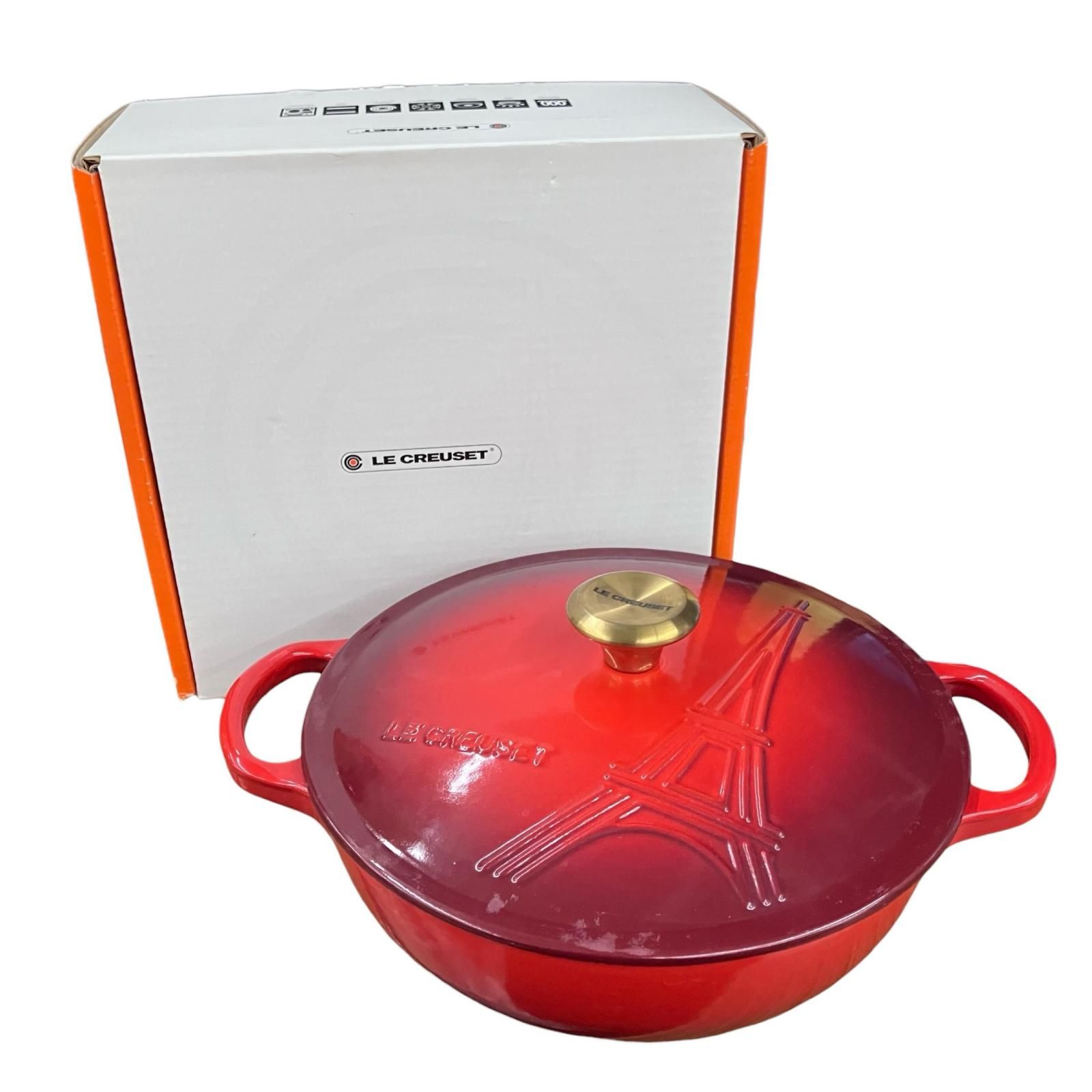 180053 現状品 LE CREUSET ル・クルーゼ お鍋 マルミット レッド