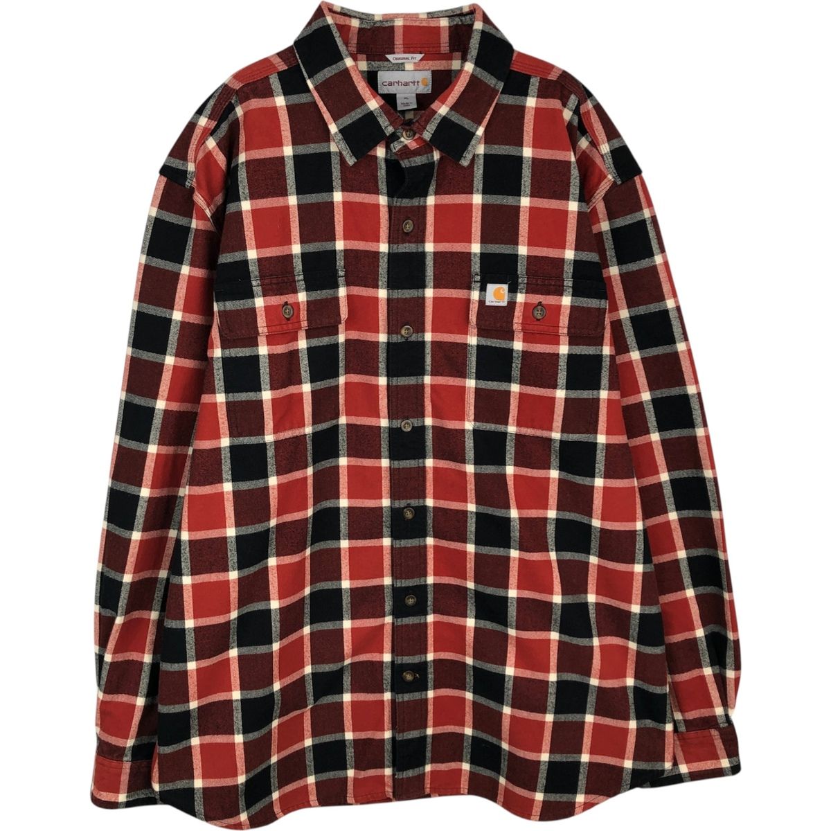 古着 カーハート Carhartt ORIGINAL FIT 長袖 フランネルチェック