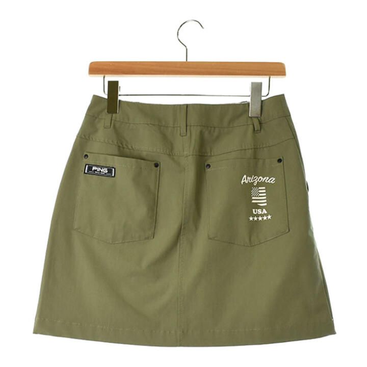 ピンゴルフ|Mサイズ| レディース スカート カーキ系 春夏【中古