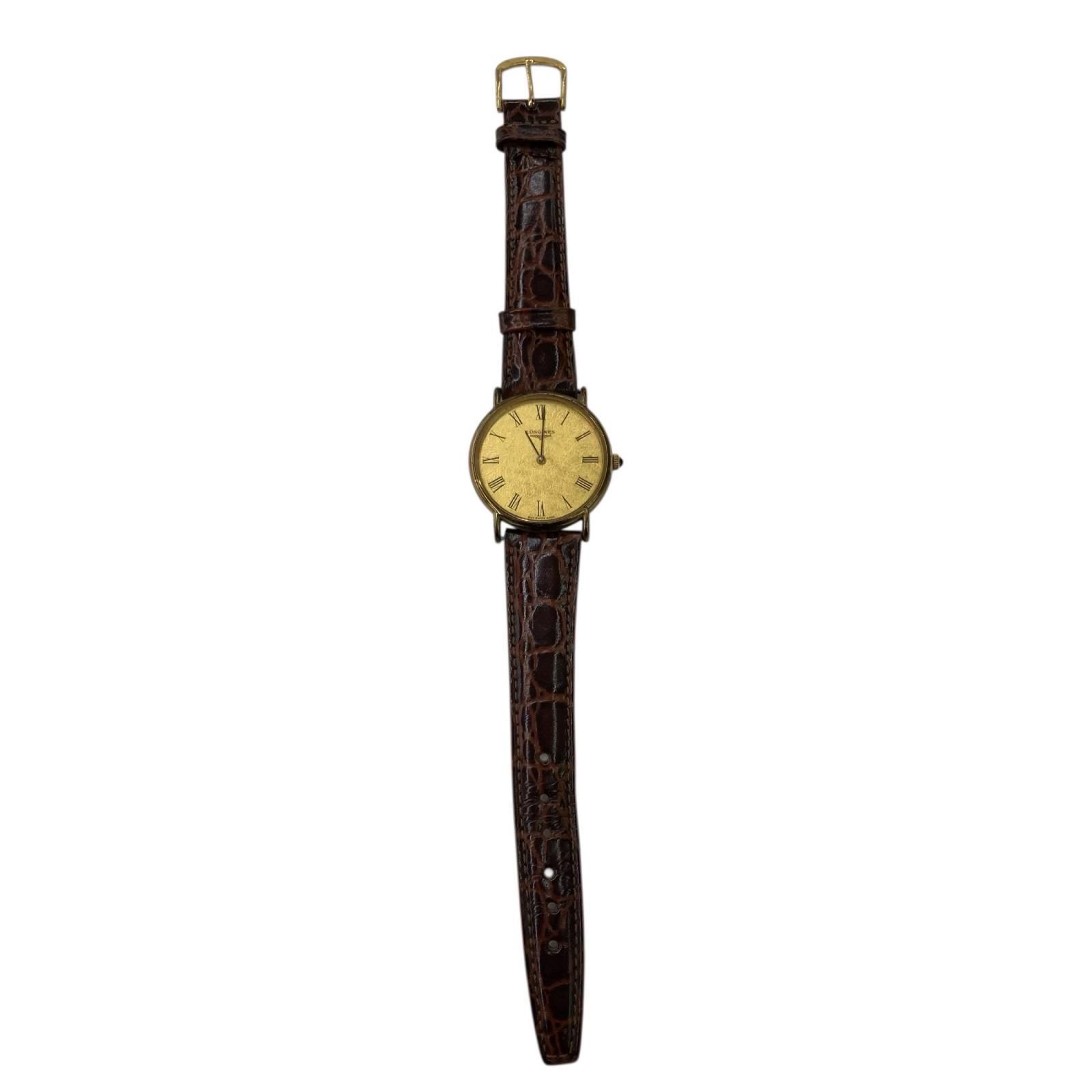 186005 動作未確認 LONGINES ロンジン 腕時計 ヴィンテージ ゴールド／ブラウン メンズ [0000000007708] 186005 動作未確認 LONGINES ロンジン 腕時計 ヴィンテージ ゴールド
