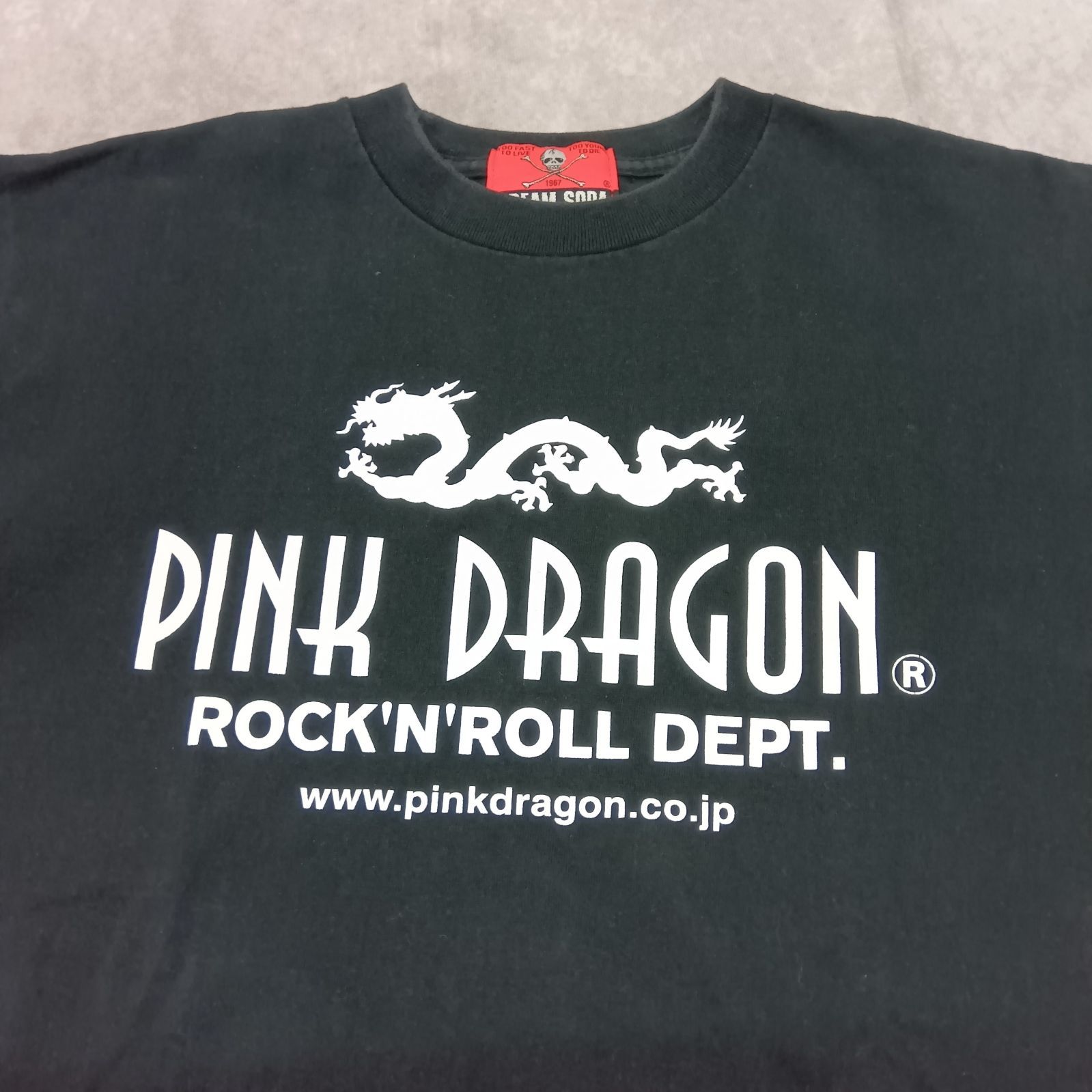 CREAM SODA PINK DRAGON Tシャツ ブラック サイズL クリームソーダ
