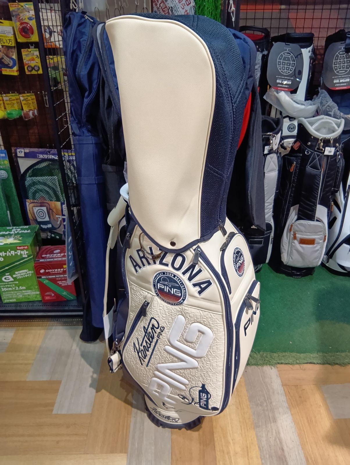  Cb 未使用品 PING ピン キャディバッグ CB-N2602 Mr.PING サーフ 9.5型 4分割 ゴルフ 2026年モデル 日本正規品 大崎店 ゴルフスクール ゴルフバッグ キャディバッグ ゴルフ