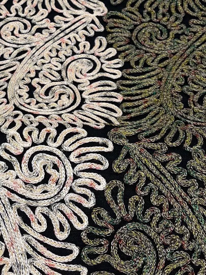 無月 MUGETU 落款入 総刺繍 全通 袋帯 正絹 D554 - メルカリ