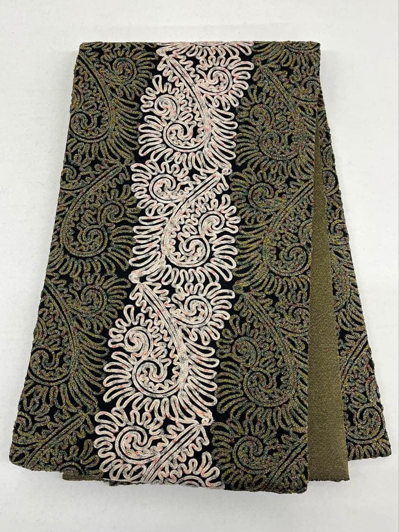 無月 MUGETU 落款入 総刺繍 全通 袋帯 正絹 D554 - メルカリ