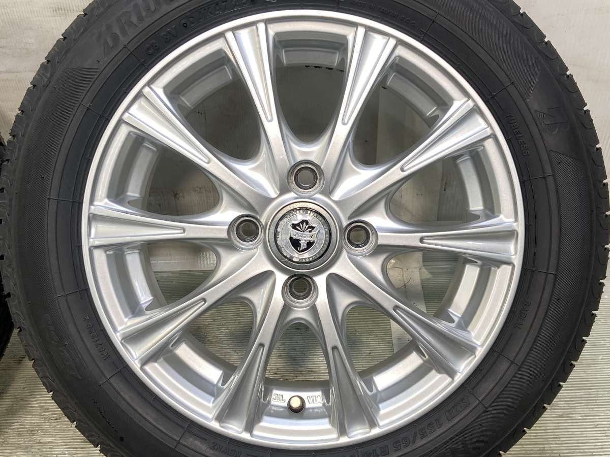 155/65R14 ブリヂストン NEWNO JOKER 14x4.5 45 100-4穴 中古タイヤ 155/65R14 ブリヂストン NEWNO JOKER 14x4.5 45 100-4穴 中古タイヤ