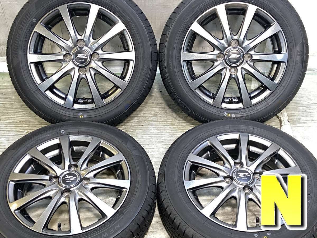 155/65R14 ブリヂストン NEWNO Dragon Speed TYPE-H 14x4.5 43 100-4穴 