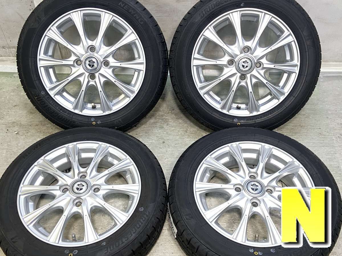 155/65R14 ブリヂストン NEWNO JOKER 14x4.5 45 100-4穴 中古タイヤ