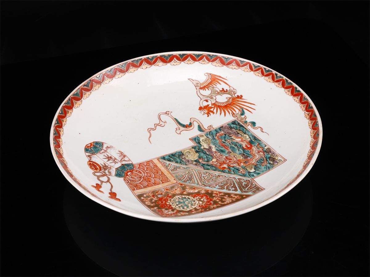 古伊万里　色絵大皿 江戸時代 【古伊万里】 色絵 大皿 径31.5㎝／美品！CQ618 - メルカリ