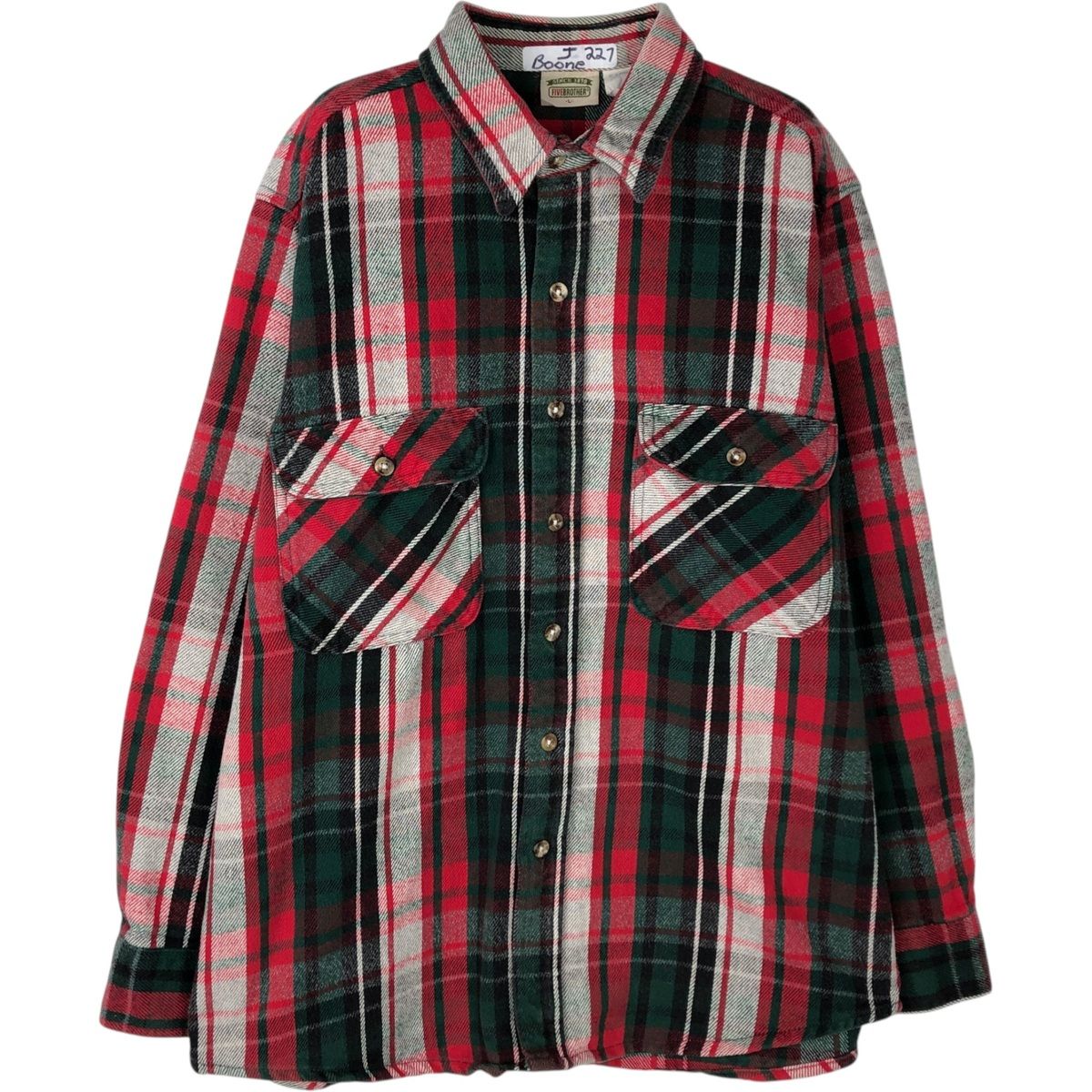 90's FIVE BROTHER シャモアクロス ワークシャツ “BLACK / MADE IN USA