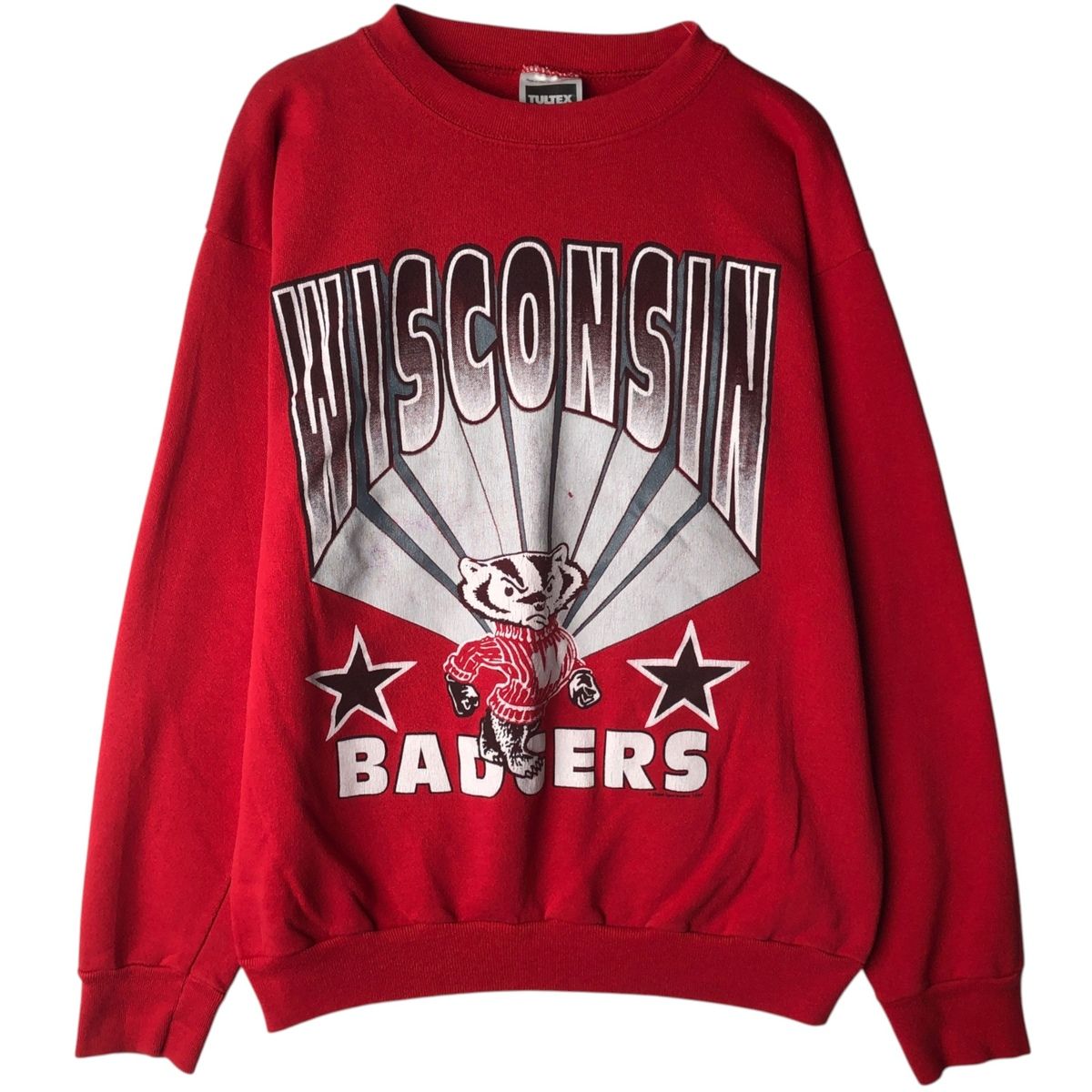 古着 90年代 タルテックス Tultex WISCONSIN ウィスコンシン大学 カレッジスウェットシャツ トレーナー USA製 メンズL相当 ヴィンテージ/eaa625676 古着 90年代 タルテックス Tultex WISCONSIN ウィスコンシン大学