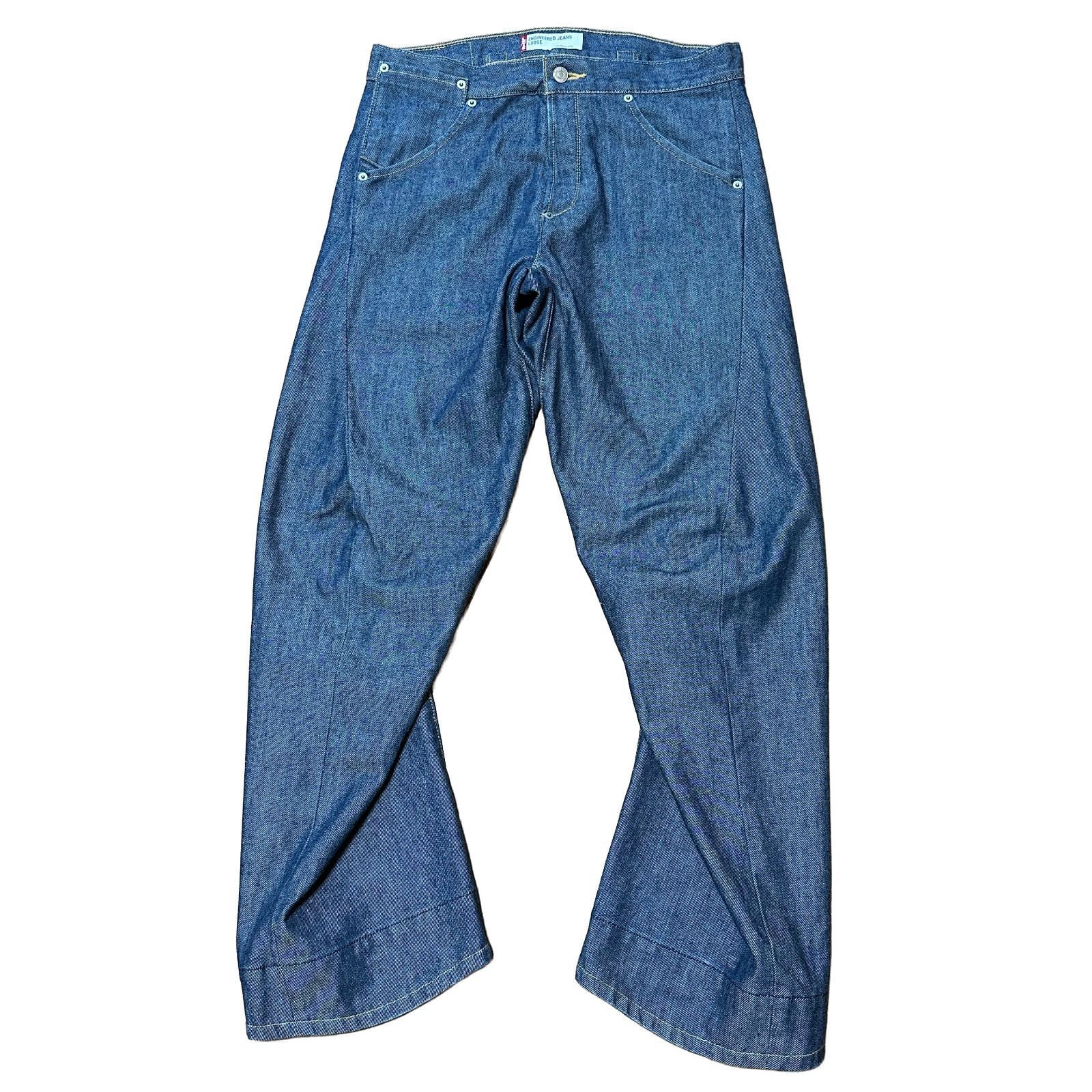 00s Levi's engineered jeans loose シンチバック 00s〜 levi's engineered jeans 3D cut loose fit denim pants | protocol